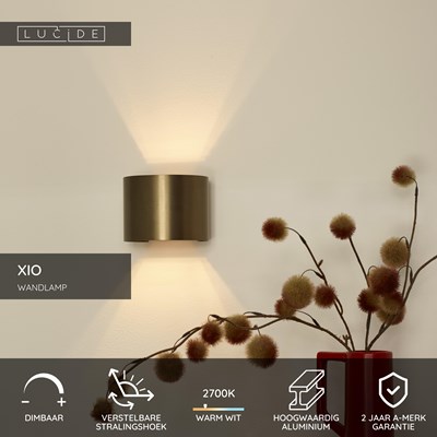 Lucide XIO - Wandlamp - LED Dimb. - G9 - 1x3,5W 2700K - Verstelbare stralingshoek - Roest bruin